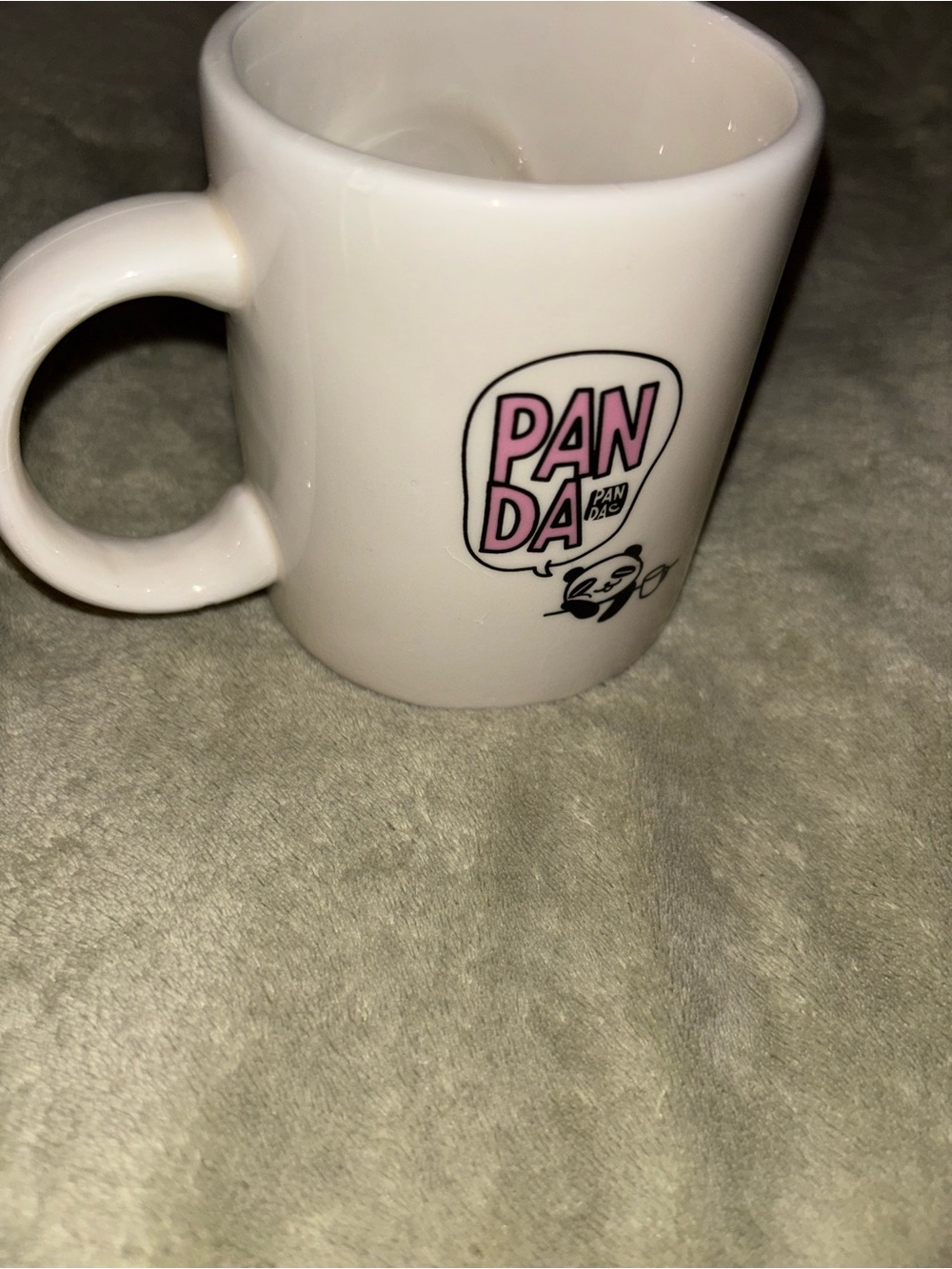 Ceramic Coffee Mug – White with Pink Accent